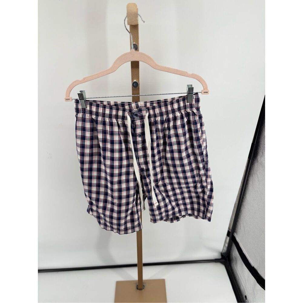 Cremieux Sleep Lounge Pajama Shorts Mens Medium 100% Cotton Plaid